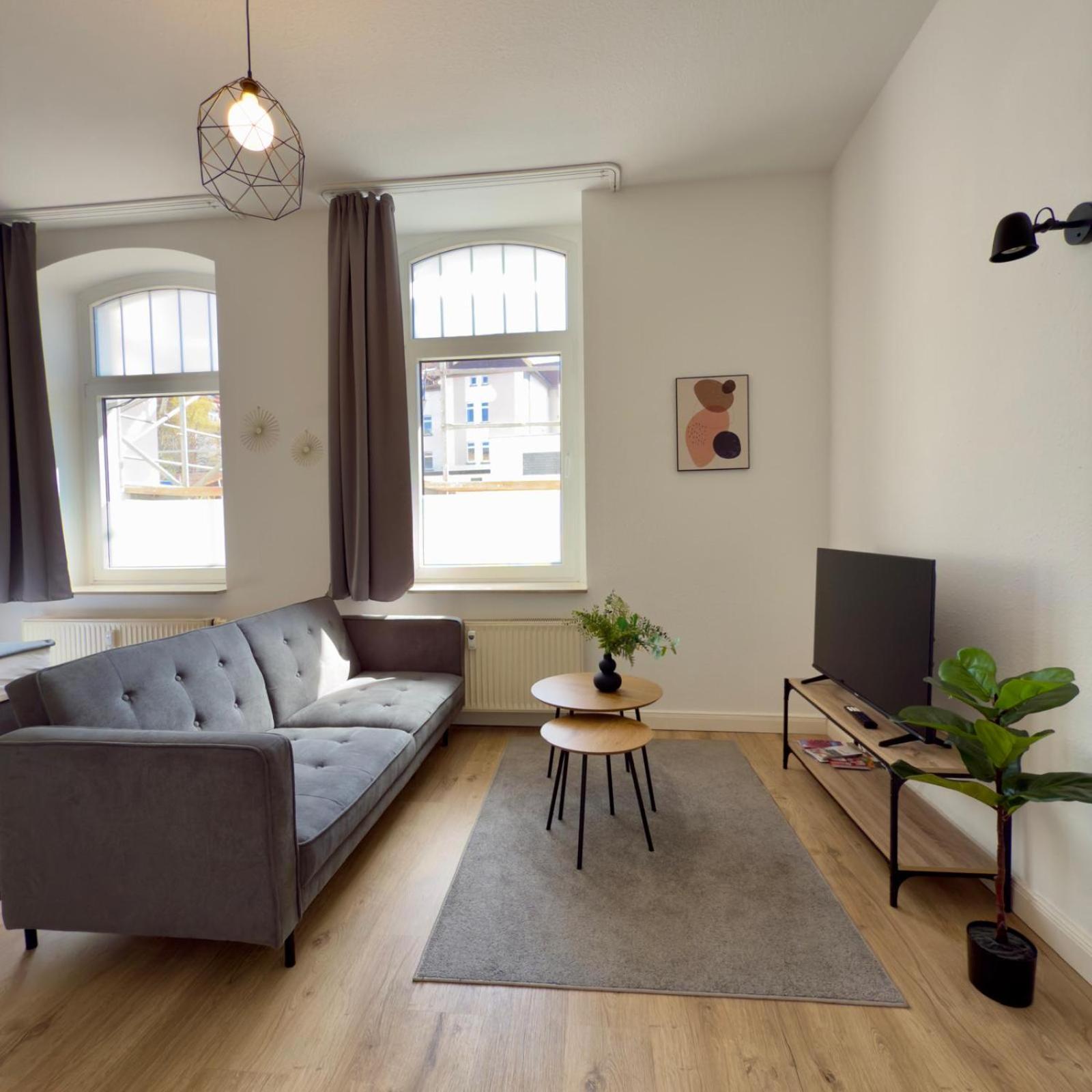 Raha Apartments - Modernes Studio-Apartment - Hbf - Gratis Parkplatz Erfurt Luaran gambar